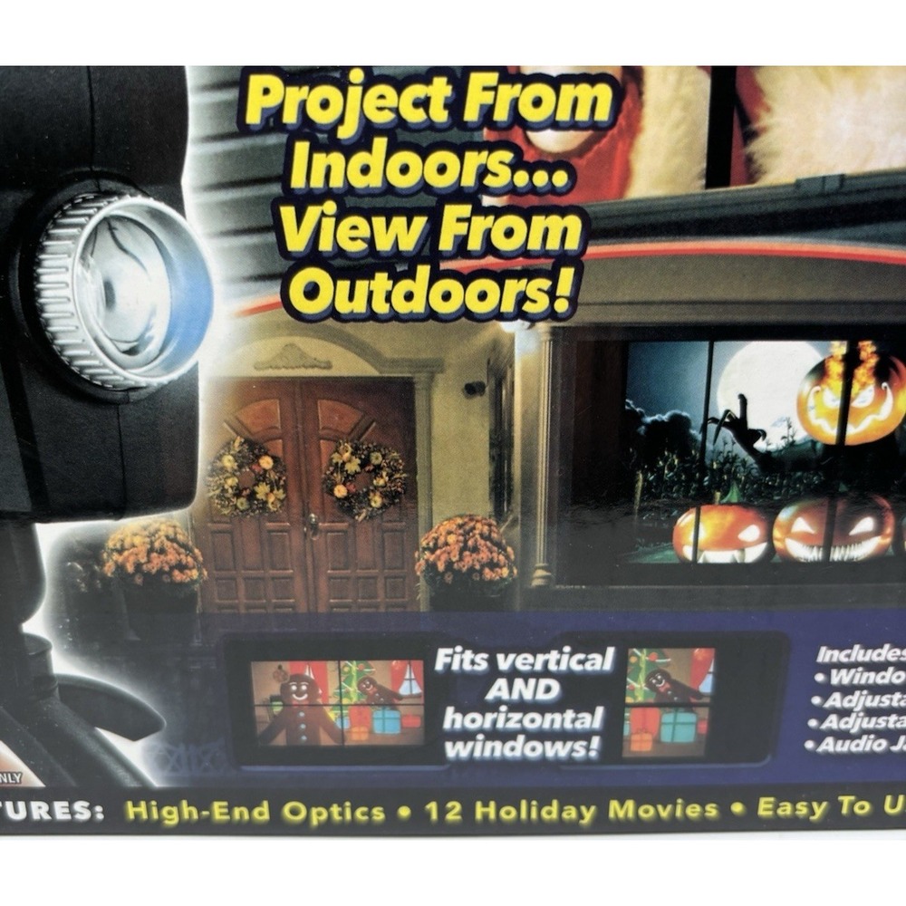 Window Wonderland 12 Christmas & Halloween Movies Window Projector System - Picture 6 of 8